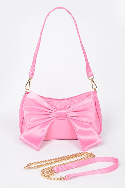 BOWIE Satin Bow Shoulder Bag