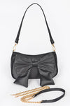 BOWIE Satin Bow Shoulder Bag