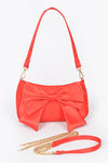 BOWIE Satin Bow Shoulder Bag