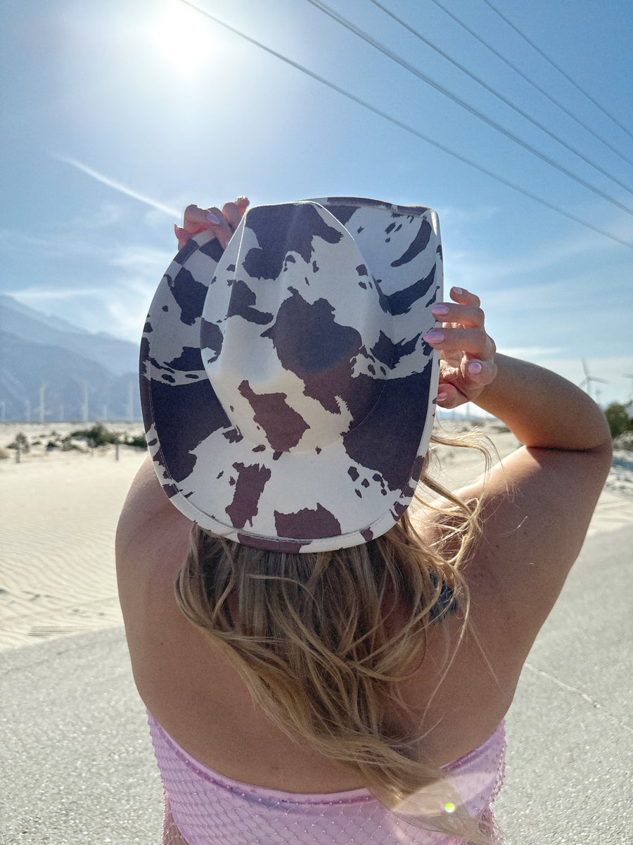 KACEY Cow Print Hat