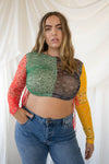 BONNIE Multi Color Paisley Crop Top