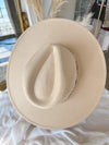 SEDONA Ivory Flat Rim Fedora