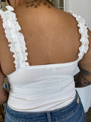 VIOLET Ivory Floral Print Bodysuit