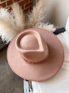 OUT WEST Mauve Flat Brim Hat