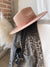 OUT WEST Mauve Flat Brim Hat