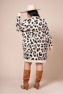 JAIME Oversized Ivory Leopard Sweater
