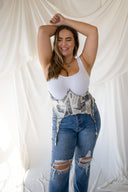 LITA Money Print Under Bust Corset