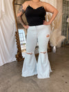 CHERIE Light Wash Denim Flares