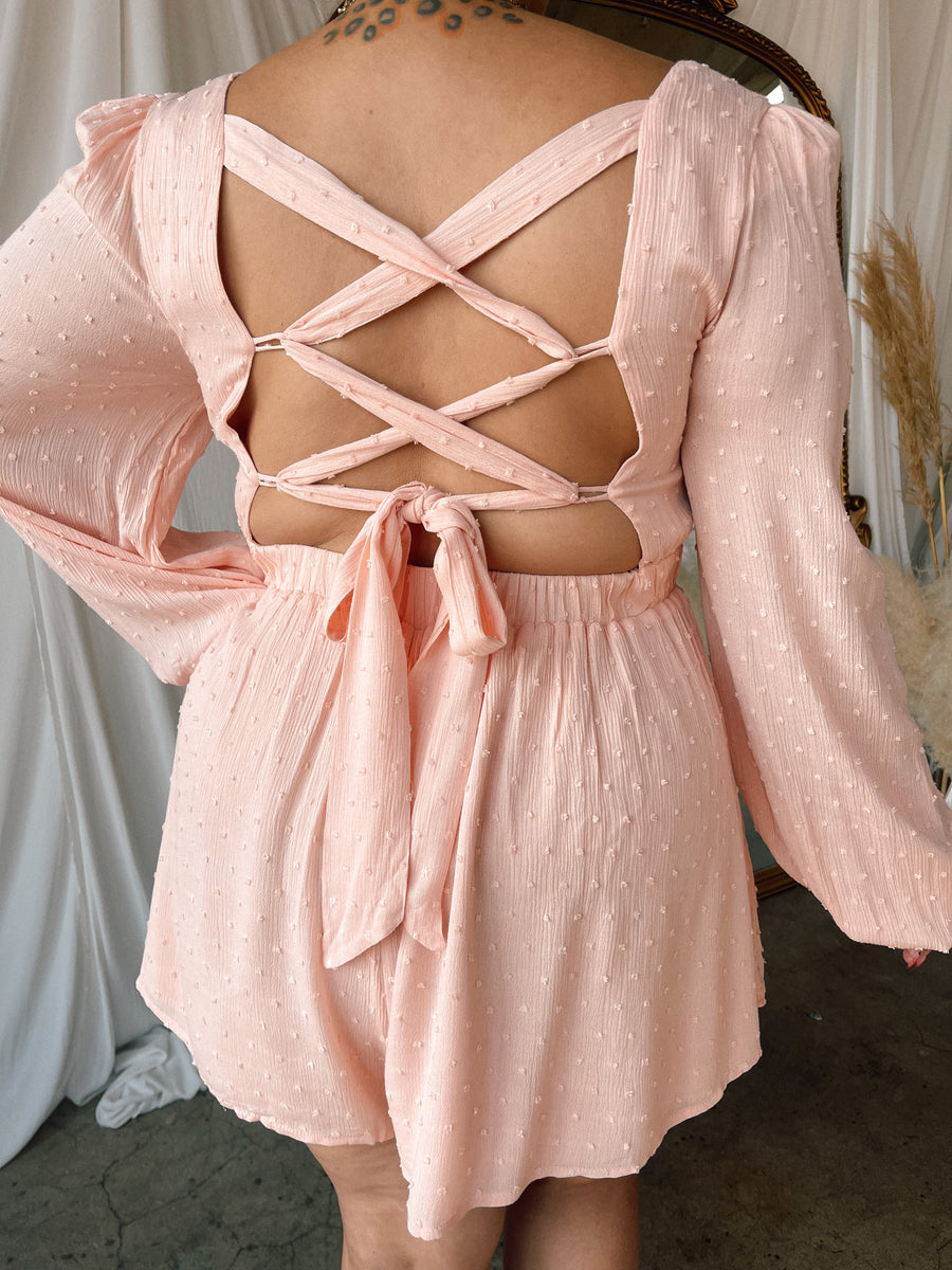 ROMY Blush Cut Out Romper