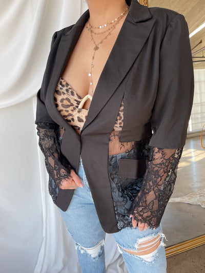 SCARLETT Black Lace Blazer