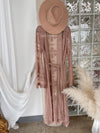 DARLING Taupe Lace Crochet Duster