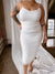 JADE White Bodycon Ruched Dress