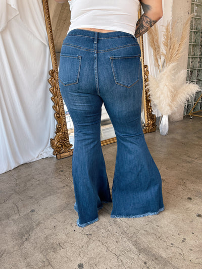 DYLAN Medium Wash Denim Flares