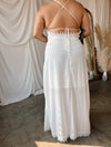 WINSLET White Crochet Lace Trim Maxi Dress