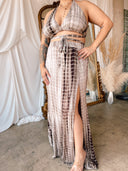 JOLIE Brown Tie Dye 2pc Set
