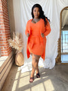 KIRA Orange 2pc Sweater Vest Dress